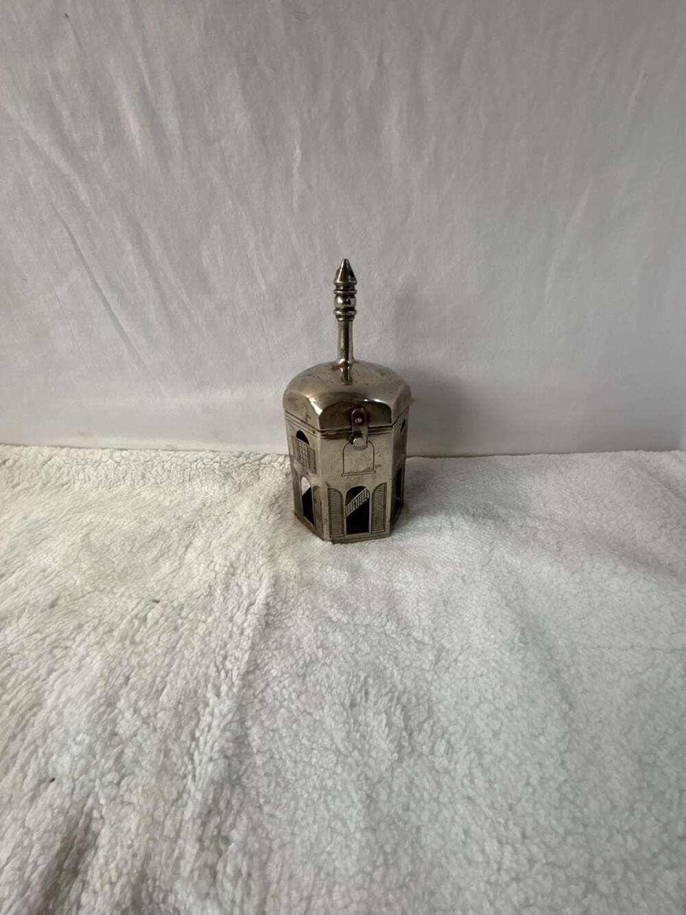 Vintage Silver Plated Architectural Gazebo Trinket Box